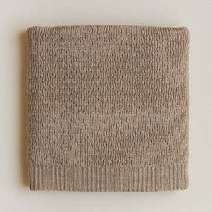 Hvid Babydecke aus Merinowolle Dora Sand