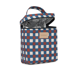 Nobodinoz Isolierte Flaschen- & Lunchtasche Hyde Park | Blau-Rot Mosaik