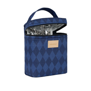 Nobodinoz Isolierte Flaschen- & Lunchtasche Hyde Park | Denim Blue Diamonds Ltd