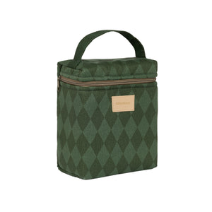 Nobodinoz Isolierte Flaschen- & Lunchtasche Hyde Park | Forest Green Diamonds