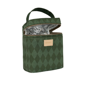 Nobodinoz Isolierte Flaschen- & Lunchtasche Hyde Park | Forest Green Diamonds
