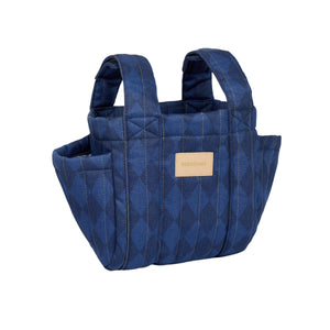 Nobodinoz Kinderwagen-Organizer Hyde Park | Denim Blue Diamonds