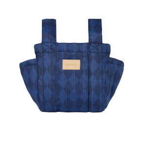 Nobodinoz Kinderwagen-Organizer Hyde Park | Denim Blue Diamonds