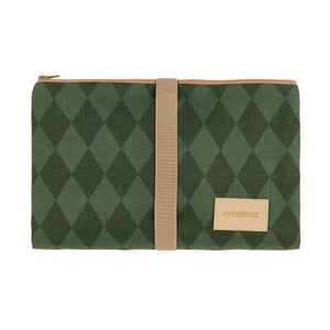 Nobodinoz Wasserdichte Wickelunterlage Hyde Park | Forest Green Diamonds