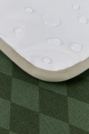 Nobodinoz Wasserdichte Wickelunterlage Hyde Park | Forest Green Diamonds