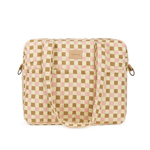 Nobodinoz Kinderwagentasche Hyde Park | Yellow-Pink Mosaik