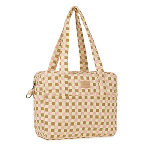 Nobodinoz Kinderwagentasche Hyde Park | Yellow-Pink Mosaik