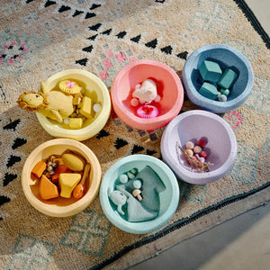 Stapelstein "Rainbow Pastel" 6er Set