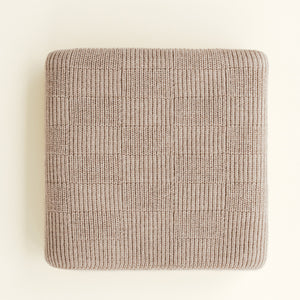 Hvid Babydecke Ivy Sand aus Merinowolle
