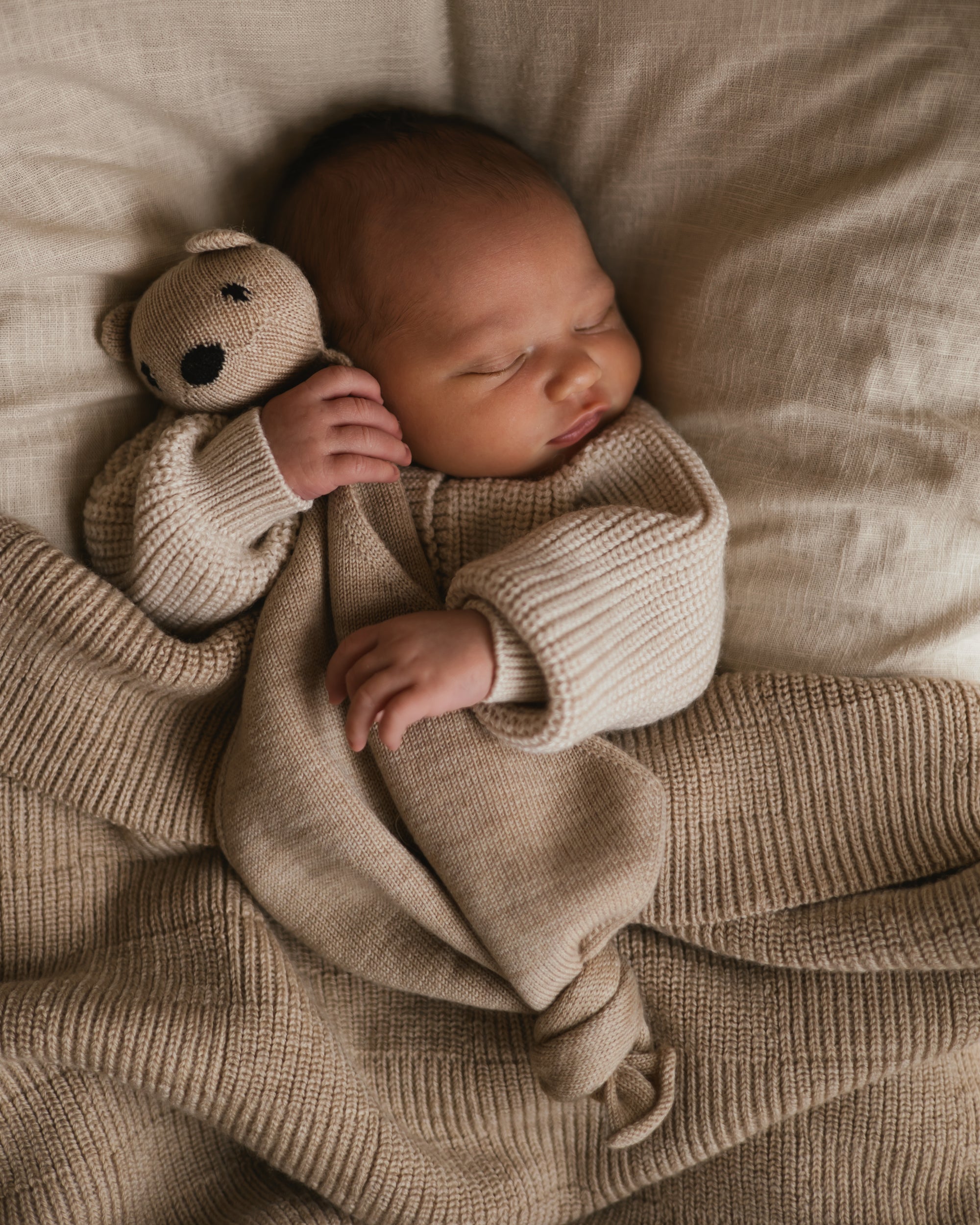 Hvid Babydecke "Ivy" Sand