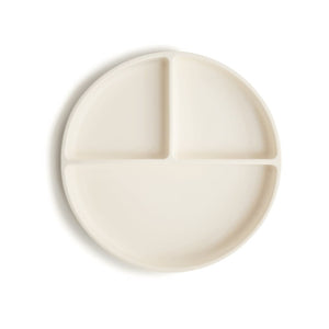 Mushie Silicone Plate with Suction Cup | Ivory