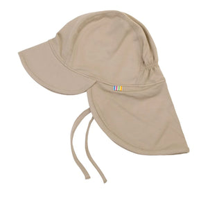 Chapeau de soleil pour bébé Joha en bambou bio avec protège-nuque | Beige