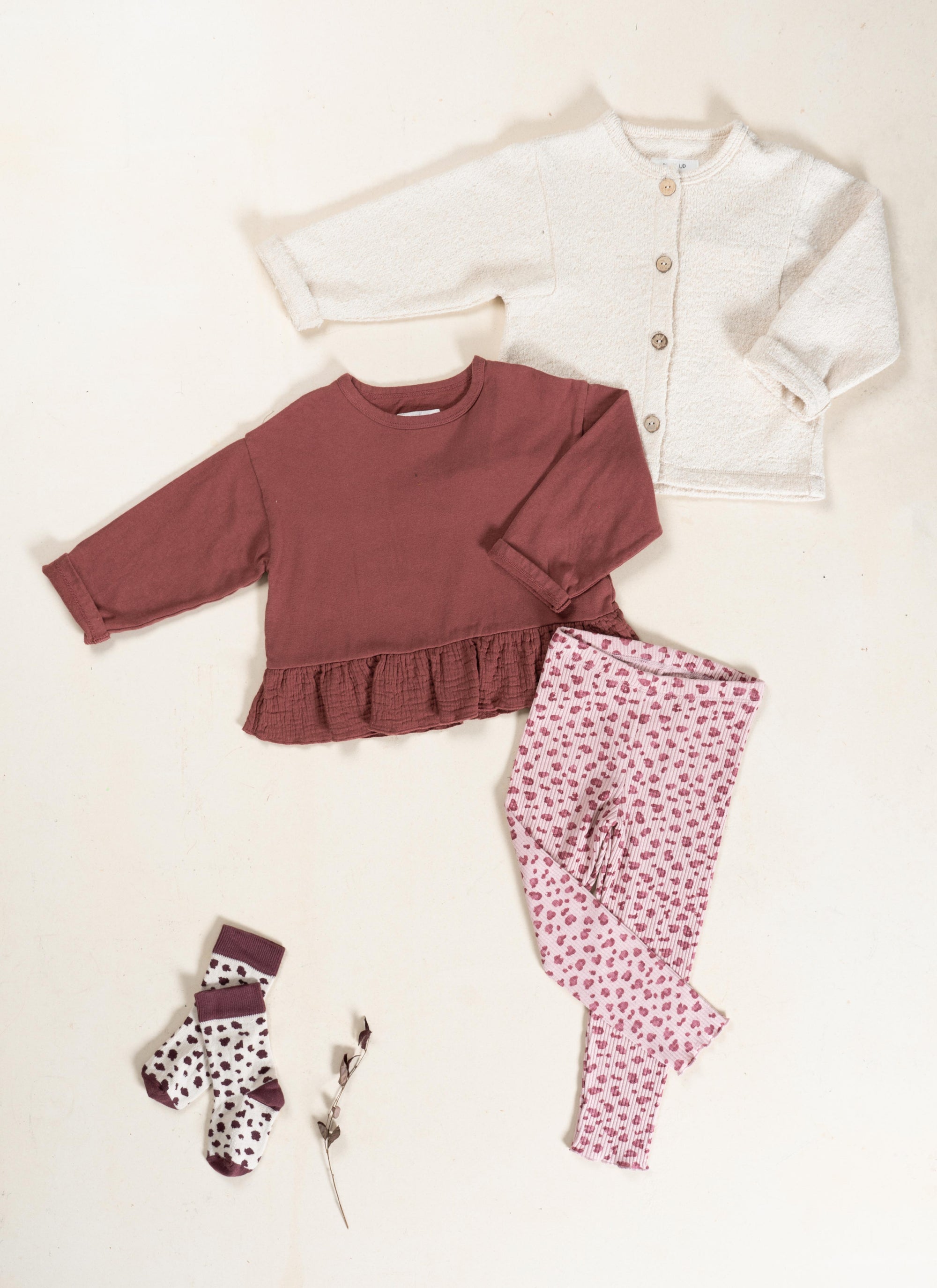 Play Up Leggings mit Print "Rib Flamé" | Rose