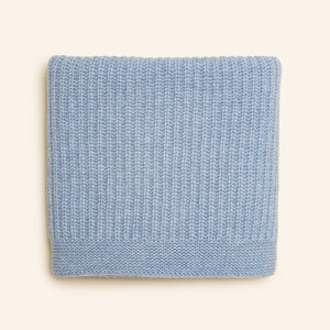 Hvid Babydecke "Kiki" Frost Blue