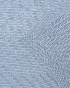 Hvid Babydecke "Kiki" Frost Blue