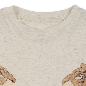 Konges Sløjd GOTS Shirt & Shorts Set "Famo Tiger Off White Melange"