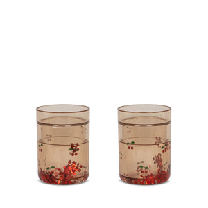 Konges Sløjd Glitzer Becher "Glitter Cups Cherry" 2er Set