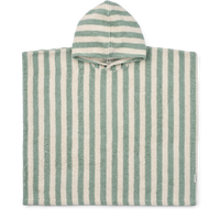 Liewood Poncho „Koi Terry“ Peppermint Creme De La Creme Stripe, Badeponcho aus GOTS Bio-Baumwolle, weicher Frottee