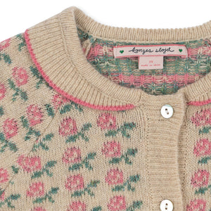 Konges Sløjd Strickjacke aus Merinowolle "Belou" Rose