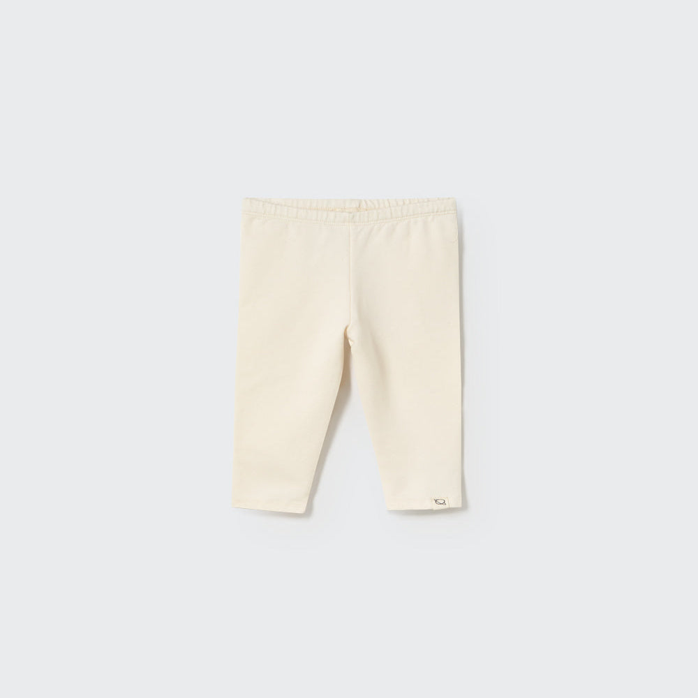 Baby-Leggings in weichem Weißton aus Bio-Baumwolljersey – Cozmo White Soft