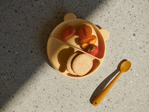 Liewood Baby Silicone Spoons, Set of 4 "Siv" Tuscany Rose Multi Mix