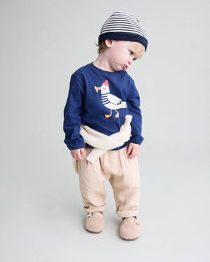 búho Langarmshirt in Marine – Detailansicht 2