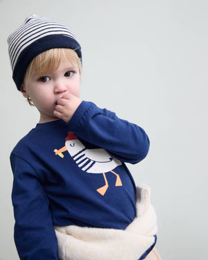 búho Langarmshirt in Marine – Detailansicht 3