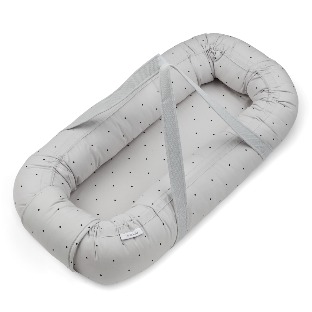 Liewood Babynest Gro in Grau mit Punktmuster“