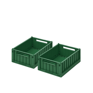 Liewood Aufbewahrungsbox M, 2er-Set "Weston" | Garden green