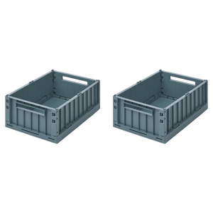 Liewood Aufbewahrungsboxen M 2er Set "Weston" Whale Blue