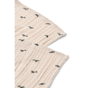 Liewood Muslin Cloths "Lewis" Mini Whale | Sandy