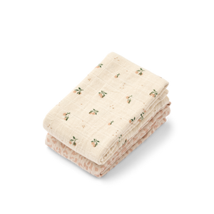 Liewood Mulltuch Lewis 2er-Set in Mini Leo und Mini Peach aus GOTS-zertifizierter Bio-Baumwolle