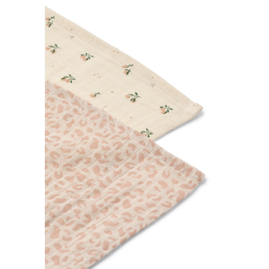 Liewood Mulltuch, 2er-Set "Lewis" | Mini leo / Mini peach Mix