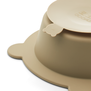 Liewood Silikon Teller mit Saugnapf 2er Set "Peony" | Sandy Oat