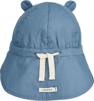 Liewood Sonnenhut "Gorm" Leinen | Blue Wave/ Creme de la Creme