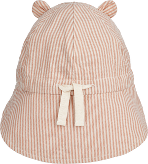 Liewood Sonnenhut Baby "Gorm" Stripe Tuscany Rose / Sandy