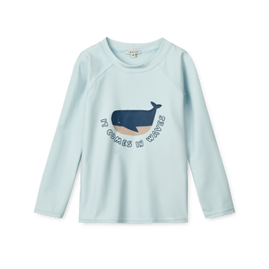 Liewood UV Swim Shirt "Noah" It Comes in Waves / Pure Sky