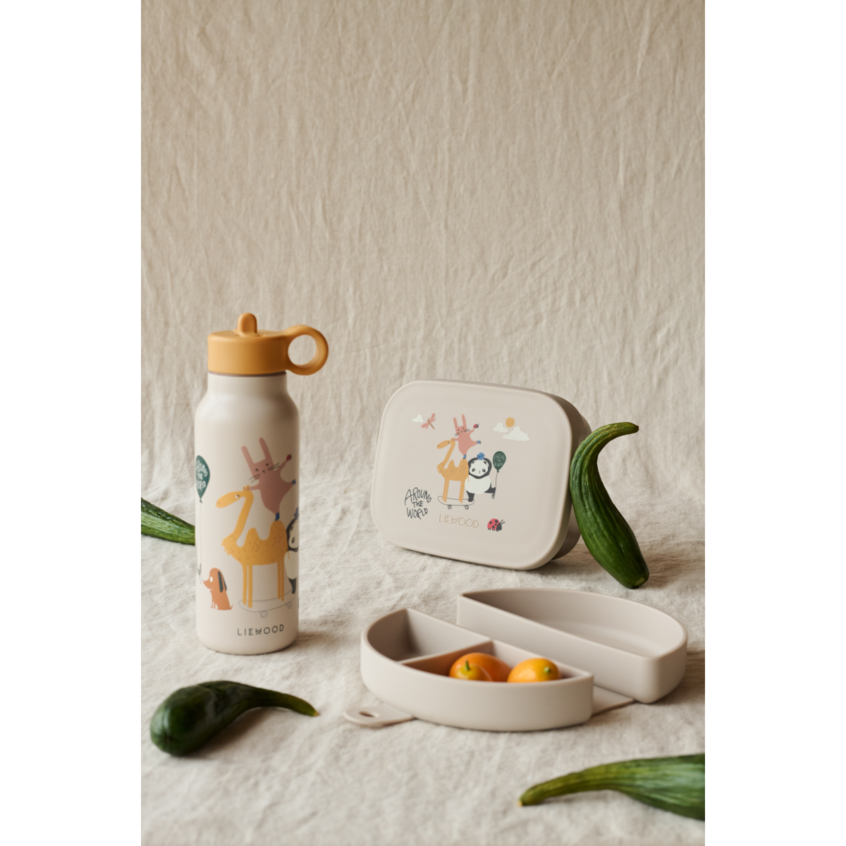 Liewood Trinkflasche "Falk" | Around the world / Sandy 350ml