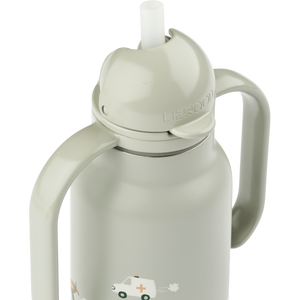 Liewood Thermo Trinkflasche "Kimmie" Vehicles | Dove Blue 250ml
