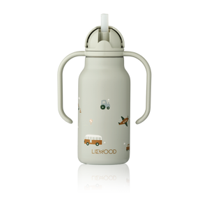 Liewood Thermo Trinkflasche "Kimmie" Vehicles | Dove Blue 250ml
