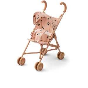 „Liewood Puppen-Buggy ‚Elsie‘ in Berry Pale Tuscany – leichter Puppenwagen mit Bio-Baumwollbezug und Metallgestell für Kinder“
