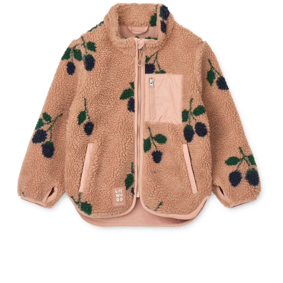 Liewood Kinderjacke Nolan in Berry und Pale Tuscany – wetterfeste, gefütterte Übergangsjacke