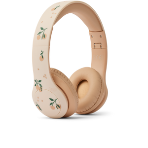 Liewood kabellose Kinder-Kopfhörer "Quinn" in Peach / Sea Shell – Bluetooth-Kopfhörer mit Lautstärkebegrenzung und weichem Design für Kinder.