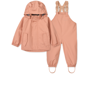 Liewood Regenset Manu in Tuscany Rose – stilvolle, wasserdichte Jacke und Regenhose für Kinder, ideal für regnerische Tage.