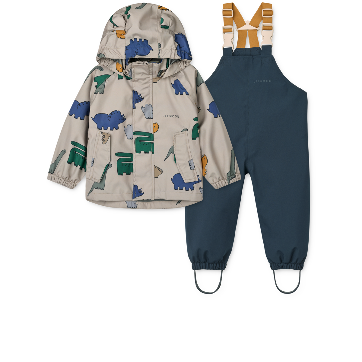 Liewood Regenset "Manu" Dinosaurs / Mist