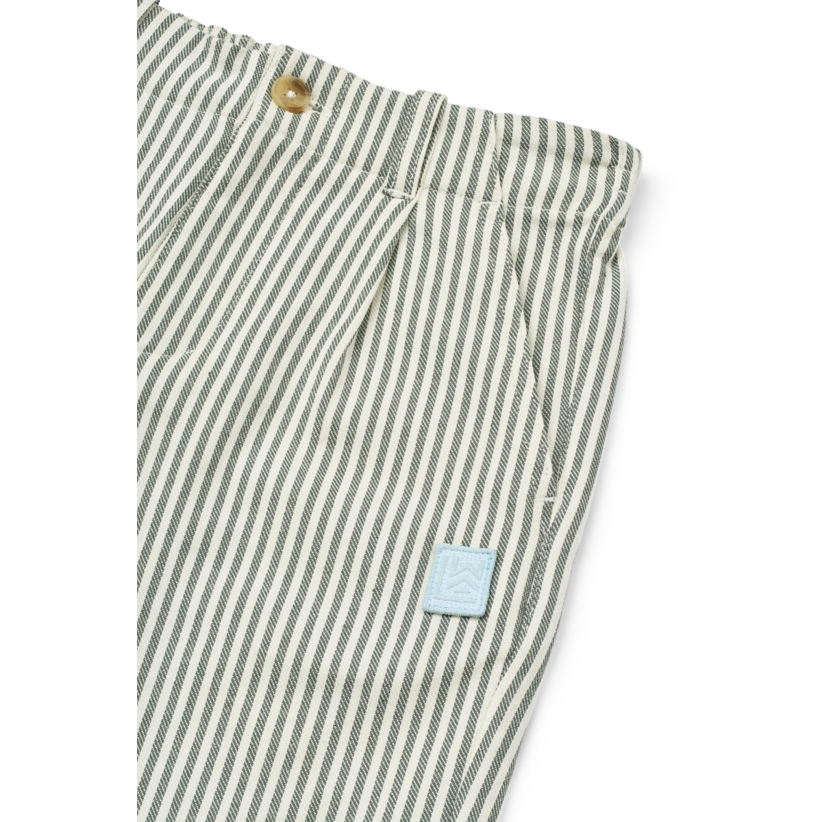 Liewood Denim Shorts "Barrett" Stripe Whale Blue / Creme de la Creme