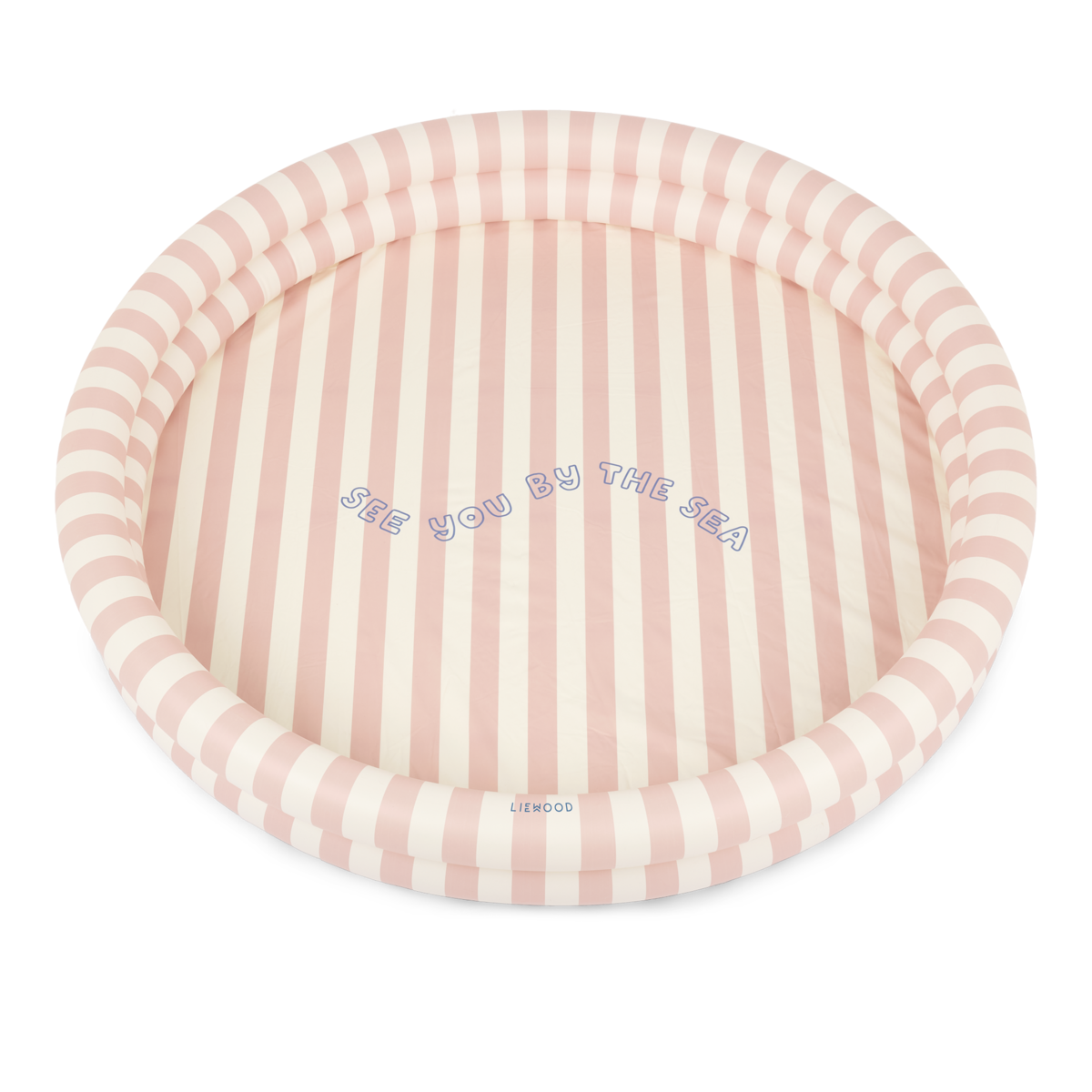 „Liewood Kinderpool Jean Large in Rosa-Weiß gestreift“