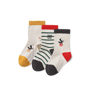 Liewood Chaussettes « Silas » Circus Sandy Mix pack de 3