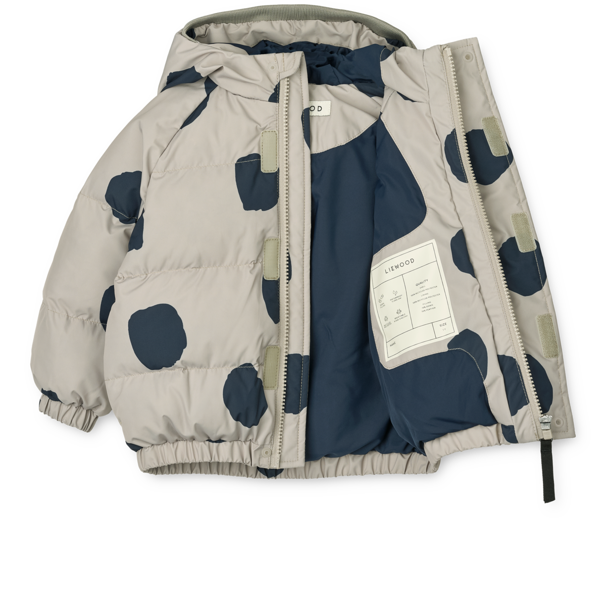 Liewood Daunenjacke mit Ohren "Adelina" Spot Dots | Mist