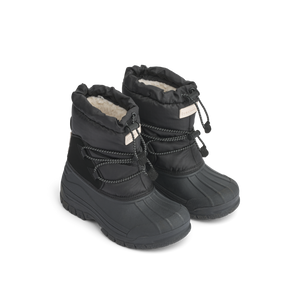 Liewood Winter Boots „Ania“ in Schwarz – warme, wasserabweisende Kinderstiefel mit Teddyfleece-Futter